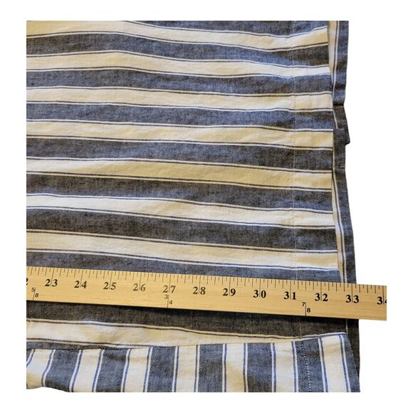 Madewell Linen Blend Button Back Dress Womens XXS Blue White Stripe Coastal - Picture 8 of 14